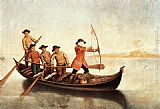 Pietro Longhi Famous Paintings - Duck Hunters on the Lagoon